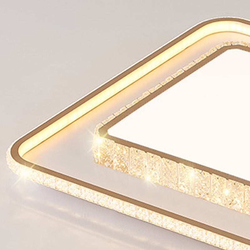 Geometric Crystal Ceiling Mount Light Modern Style LED Flush Mount Ceiling Lighting