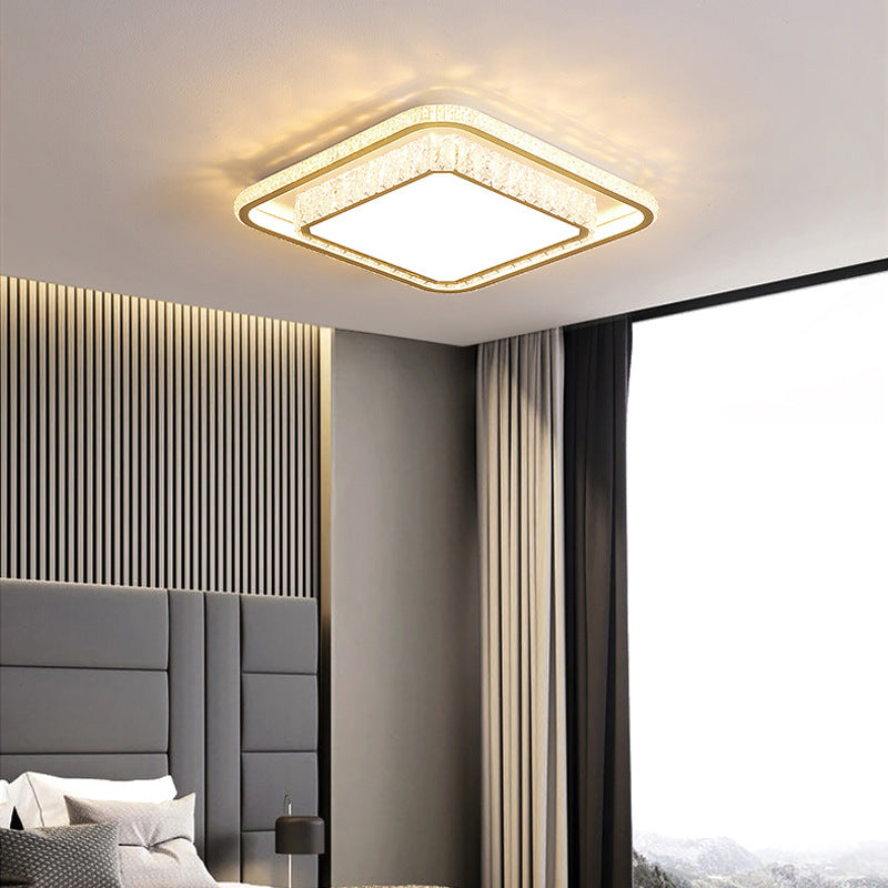 Geometric Crystal Ceiling Mount Light Modern Style LED Flush Mount Ceiling Lighting