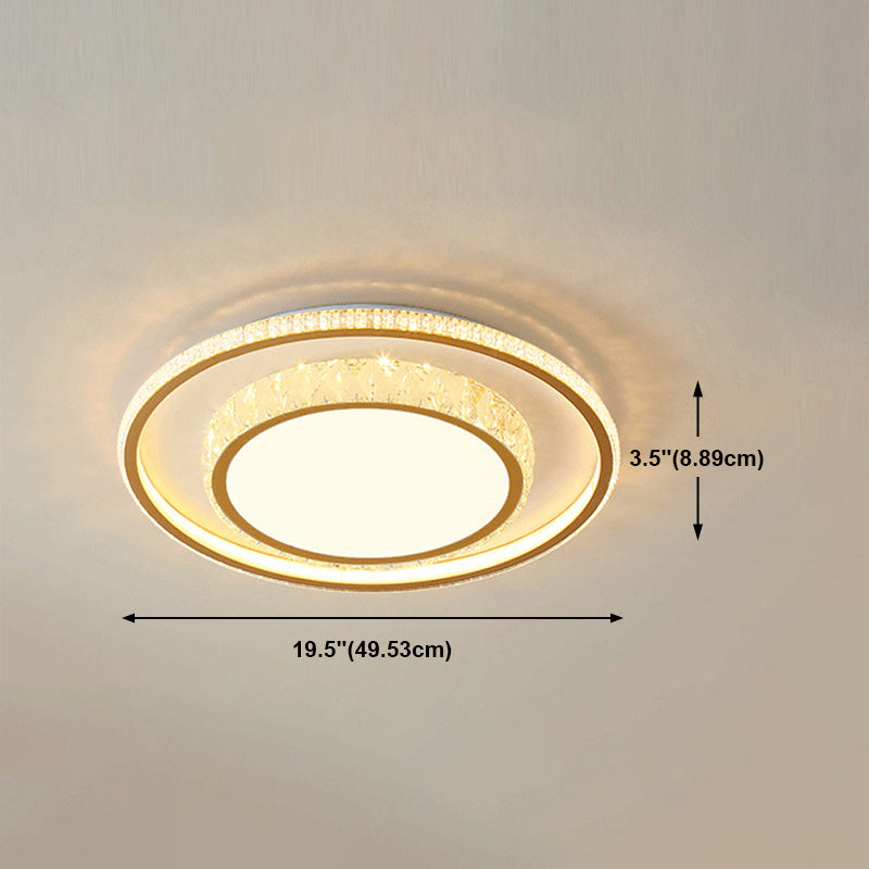 Geometric Crystal Ceiling Mount Light Modern Style LED Flush Mount Ceiling Lighting