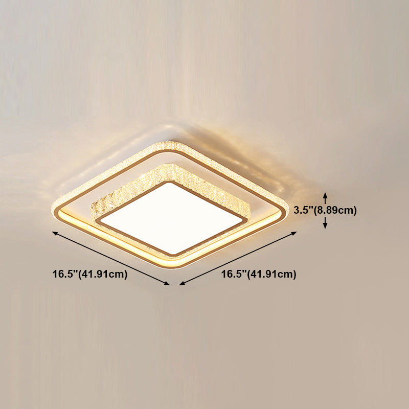 Geometric Crystal Ceiling Mount Light Modern Style LED Flush Mount Ceiling Lighting