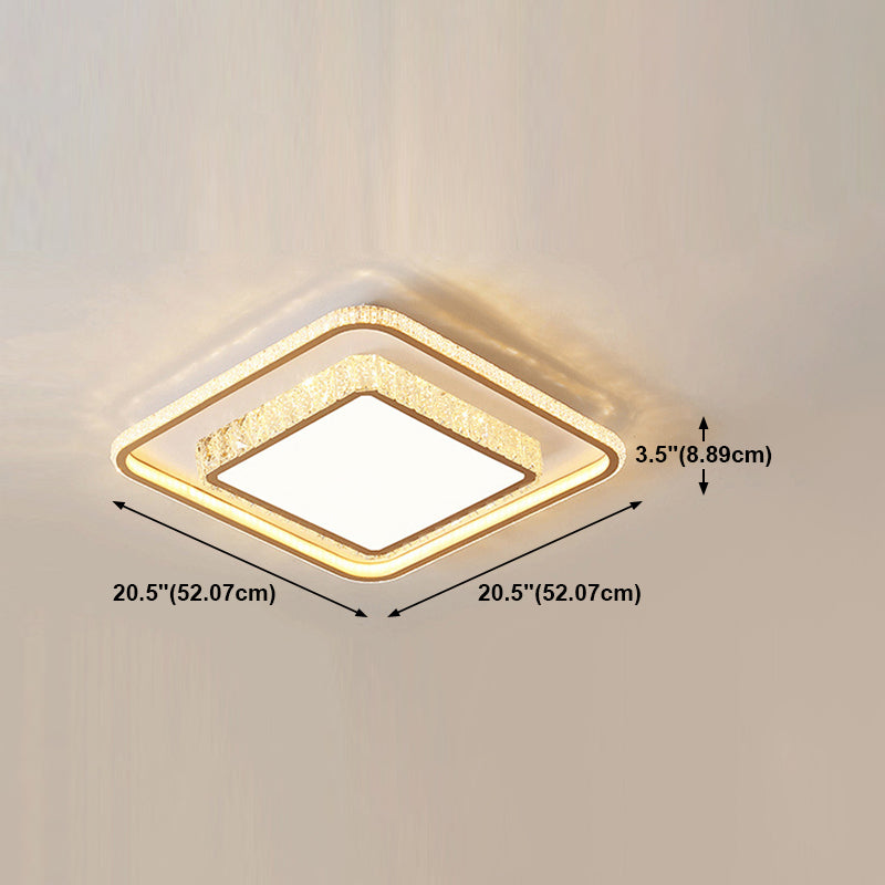 Geometric Crystal Ceiling Mount Light Modern Style LED Flush Mount Ceiling Lighting