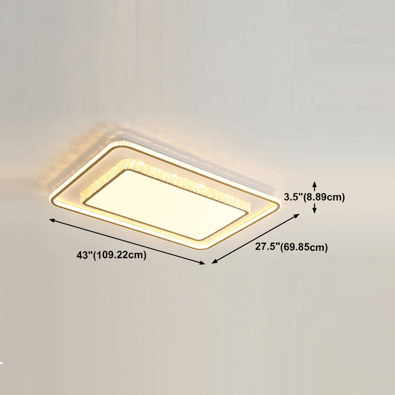 Geometric Crystal Ceiling Mount Light Modern Style LED Flush Mount Ceiling Lighting