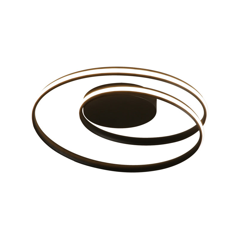 Circle Ceiling Light Fixture Simplicity Metal LED Close to Ceiling Lamp