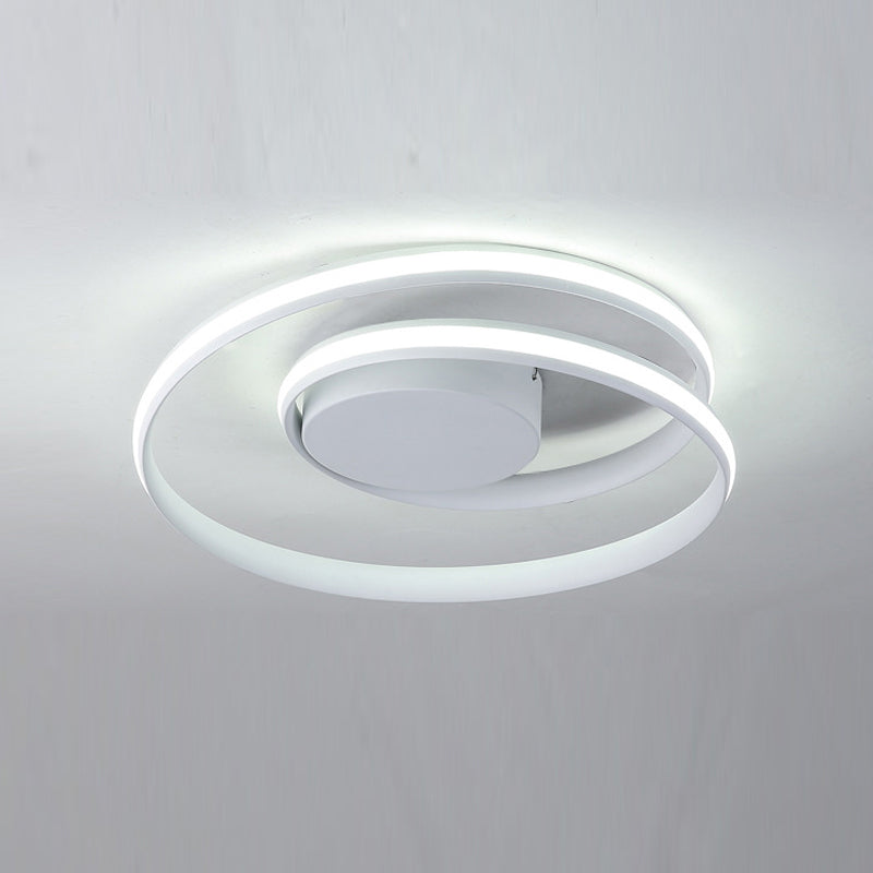 Circle Ceiling Light Fixture Simplicity Metal LED Close to Ceiling Lamp