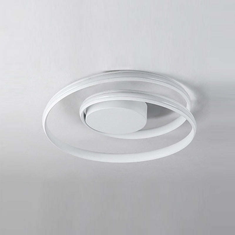 Circle Ceiling Light Fixture Simplicity Metal LED Close to Ceiling Lamp
