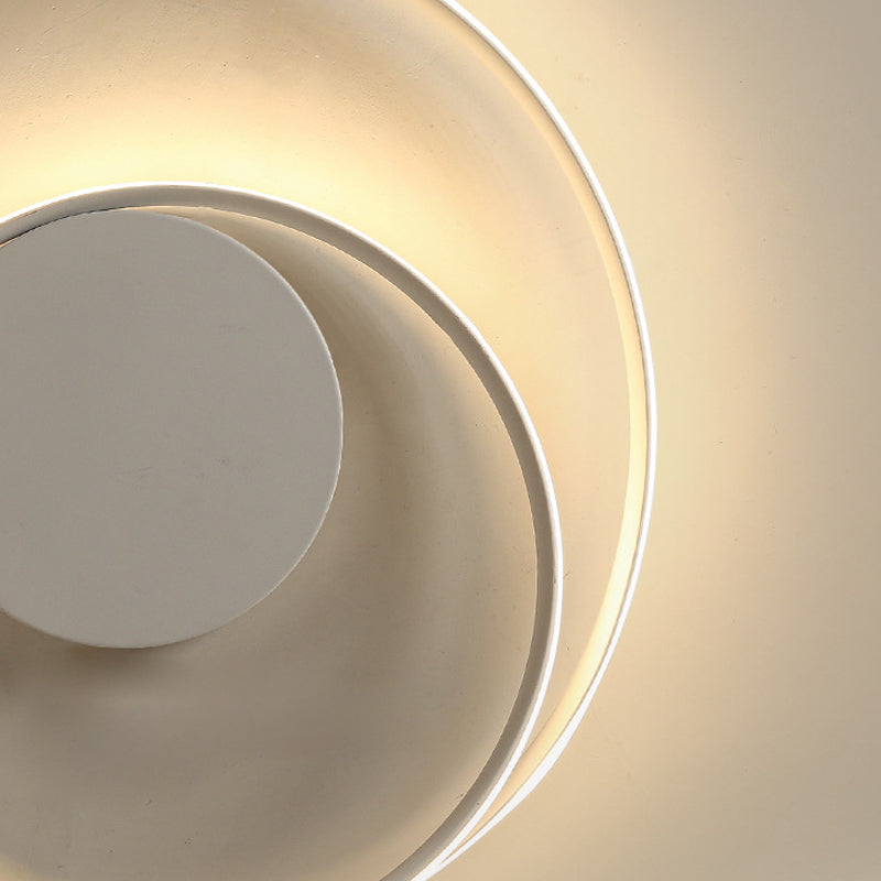 Circle Ceiling Light Fixture Simplicity Metal LED Close to Ceiling Lamp