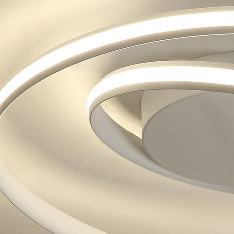 Circle Ceiling Light Fixture Simplicity Metal LED Close to Ceiling Lamp