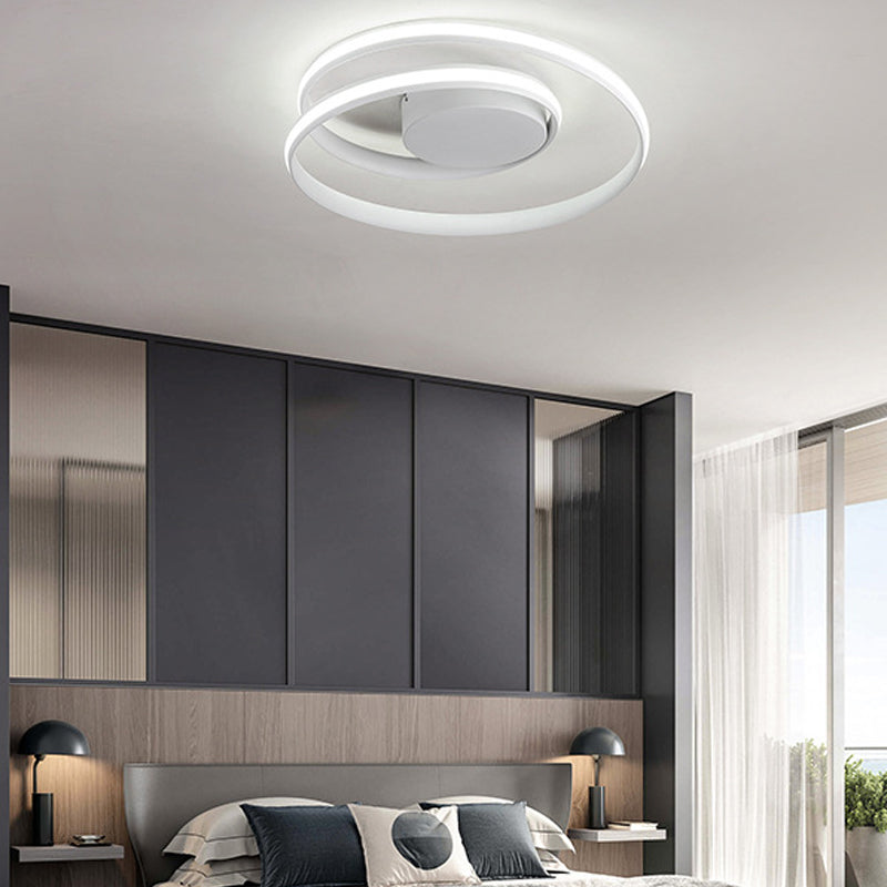 Circle Ceiling Light Fixture Simplicity Metal LED Close to Ceiling Lamp