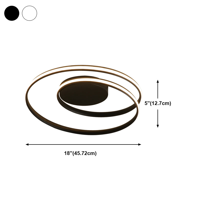 Circle Ceiling Light Fixture Simplicity Metal LED Close to Ceiling Lamp