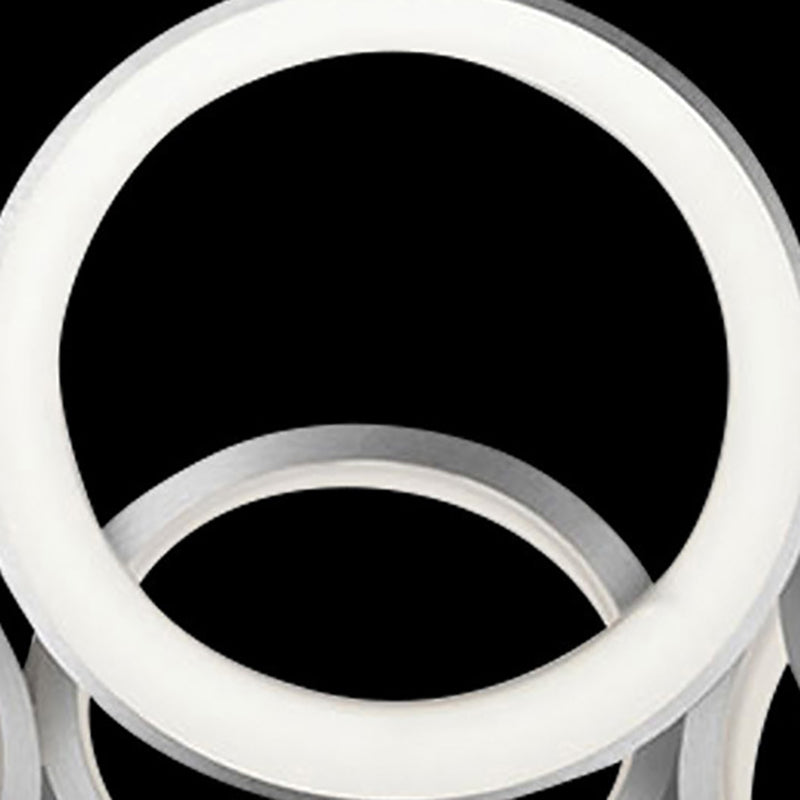 Circles Chandelier Lighting Fixture Modern LED Stainless Steel Hanging Chandelier Lamp