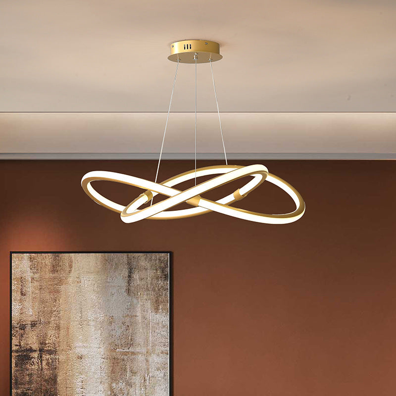 Metal Spiral Pendant Lighting Fixture Simple Style LED Hanging Pendant Light