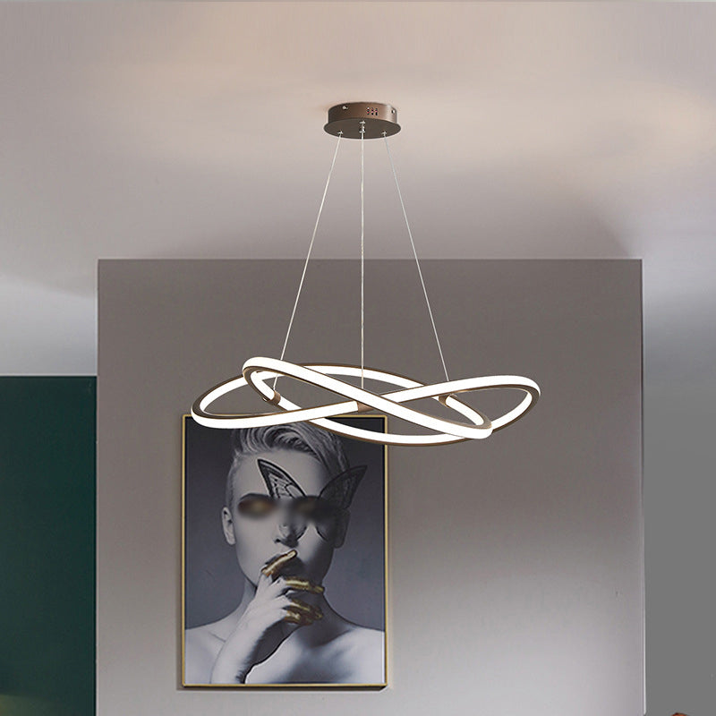 Metal Spiral Pendant Lighting Fixture Simple Style LED Hanging Pendant Light