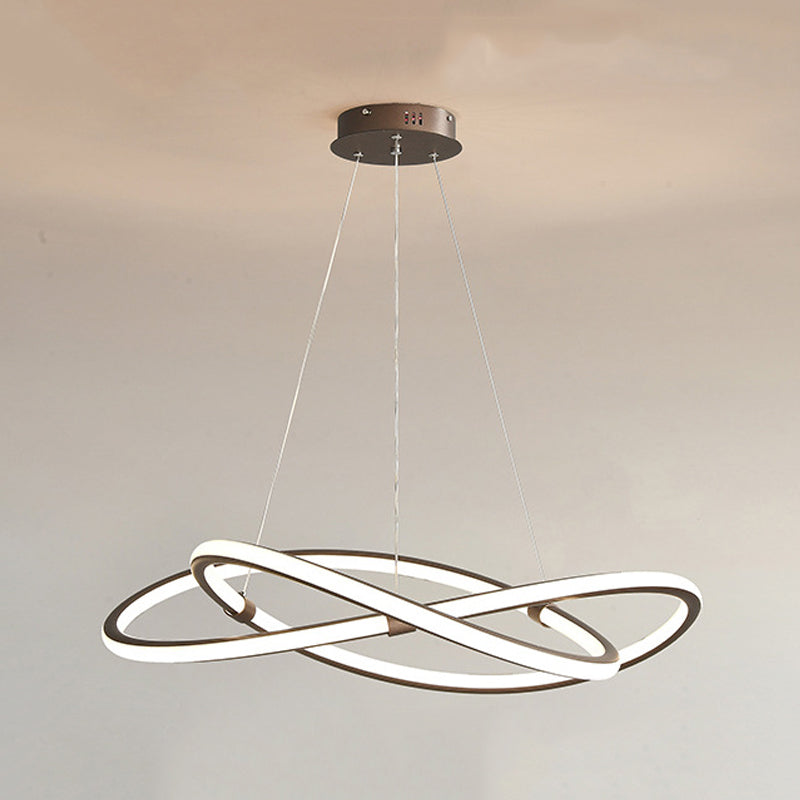 Metal Spiral Pendant Lighting Fixture Simple Style LED Hanging Pendant Light