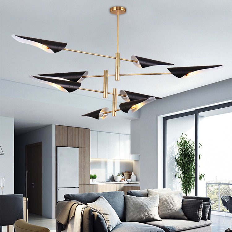 Sputnik Chandelier Light Fixture Metal Simple Chandelier Lighting for Bedroom