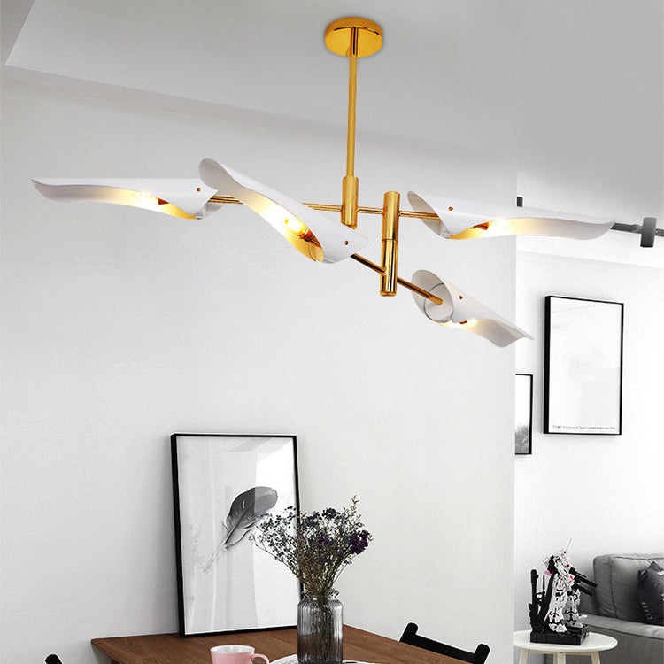 Sputnik Chandelier Light Fixture Metal Simple Chandelier Lighting for Bedroom