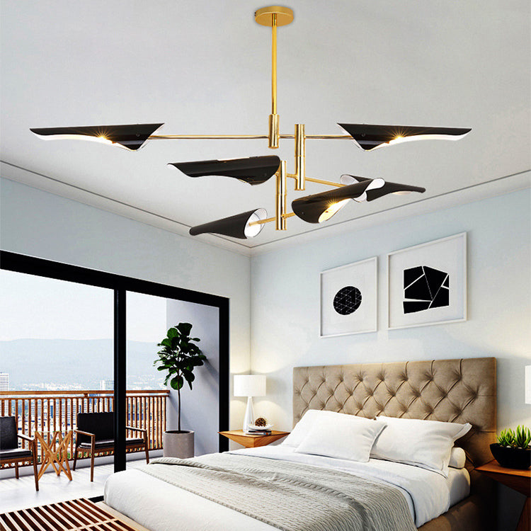 Sputnik Chandelier Light Fixture Metal Simple Chandelier Lighting for Bedroom