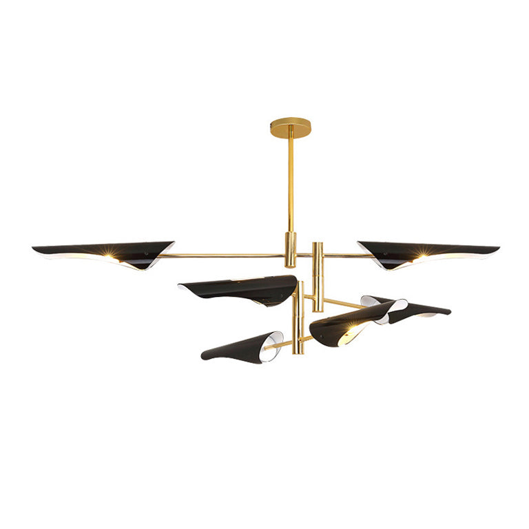 Sputnik Chandelier Light Fixture Metal Simple Chandelier Lighting for Bedroom