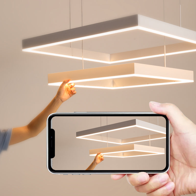 Accesorio de iluminación de lámpara de araña moderno luz colgante de lámpara de múltiples niveles para sala de estar