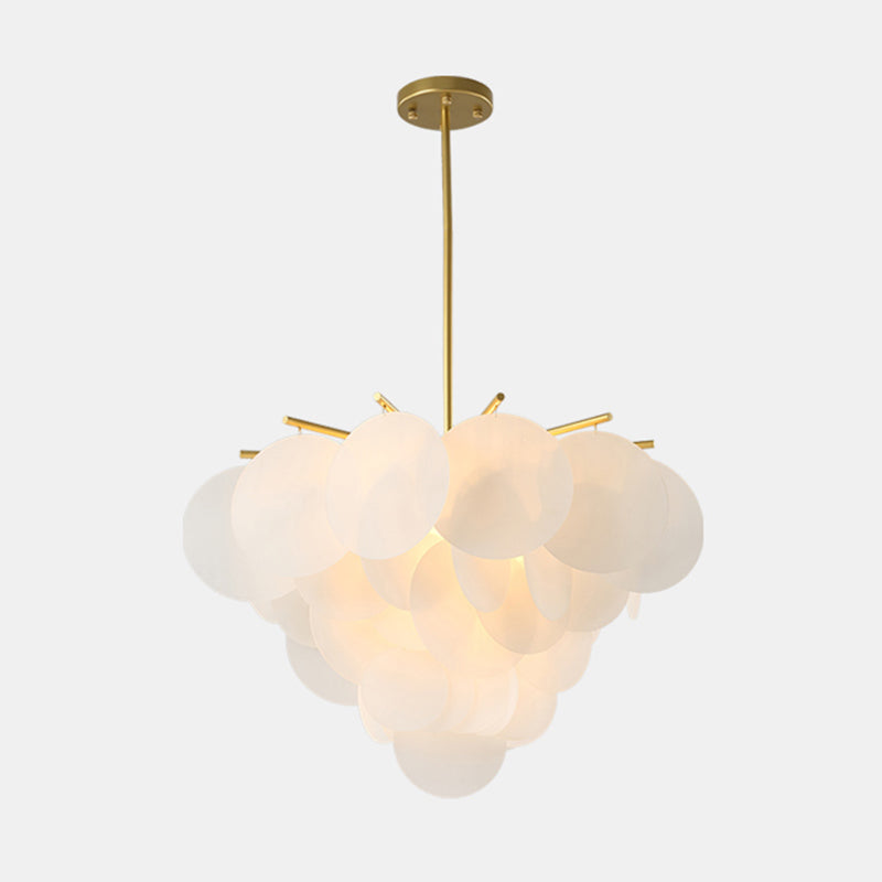 Simple Chandelier Lighting Fixture Modern Pendant Light with Acrylic Shade for Bedroom