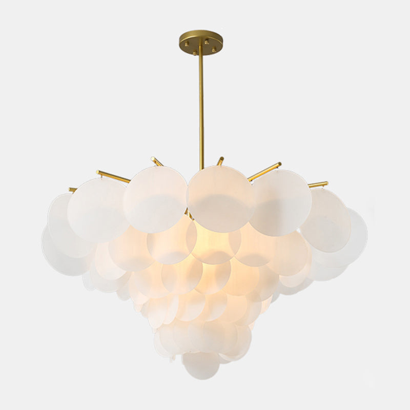 Simple Chandelier Lighting Fixture Modern Pendant Light with Acrylic Shade for Bedroom