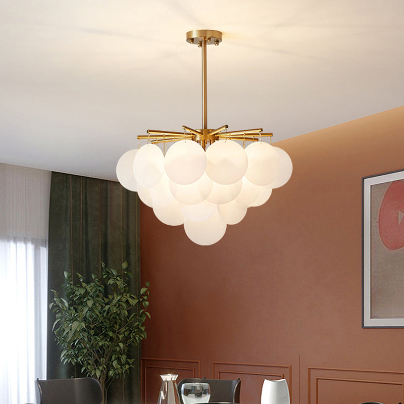 Simple Chandelier Lighting Fixture Modern Pendant Light with Acrylic Shade for Bedroom