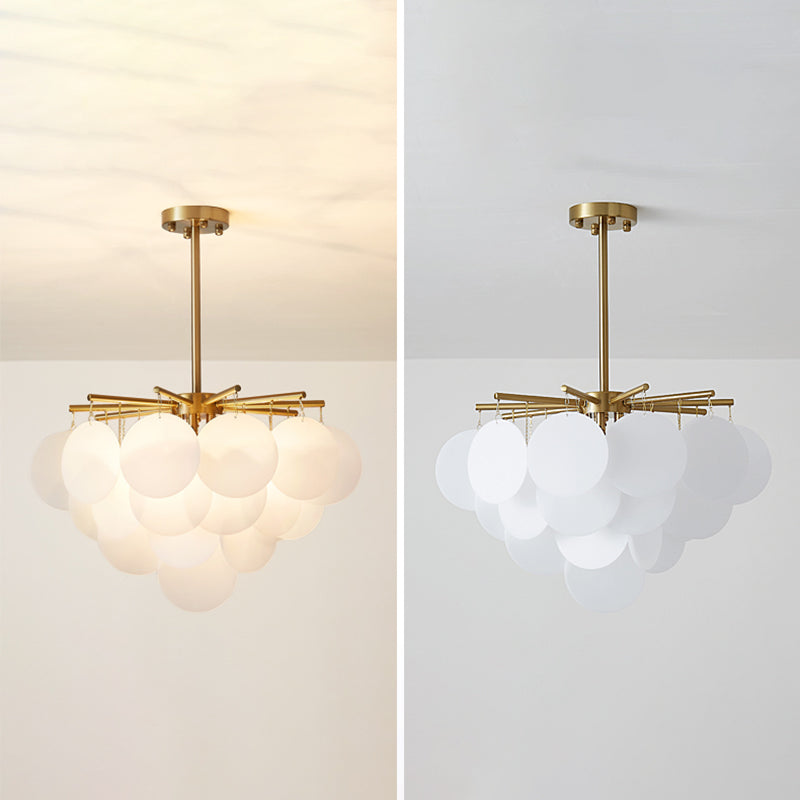 Simple Chandelier Lighting Fixture Modern Pendant Light with Acrylic Shade for Bedroom