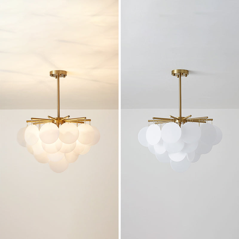 Simple Chandelier Lighting Fixture Modern Pendant Light with Acrylic Shade for Bedroom