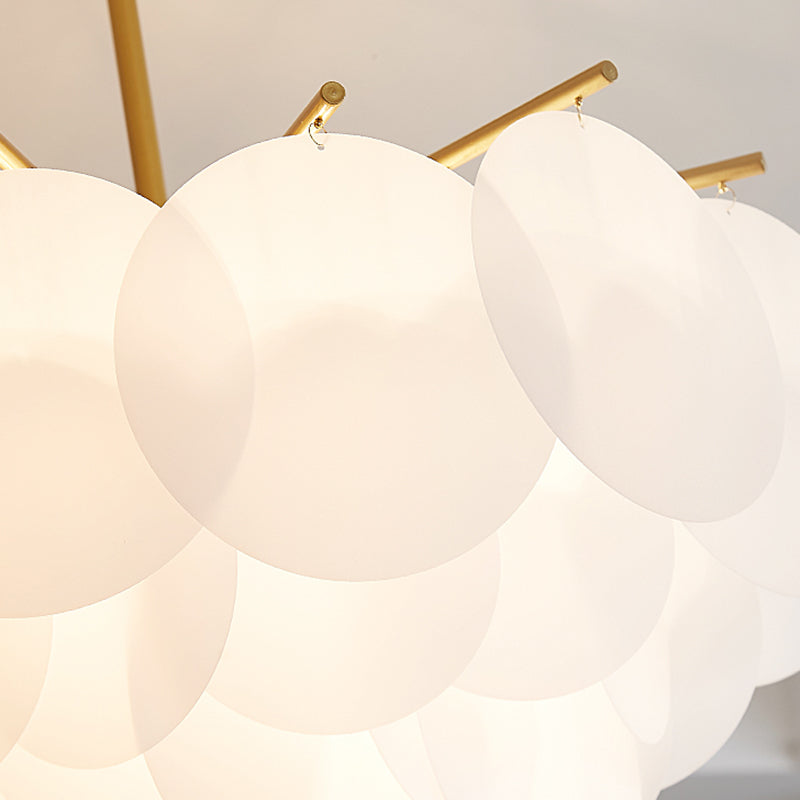 Simple Chandelier Lighting Fixture Modern Pendant Light with Acrylic Shade for Bedroom