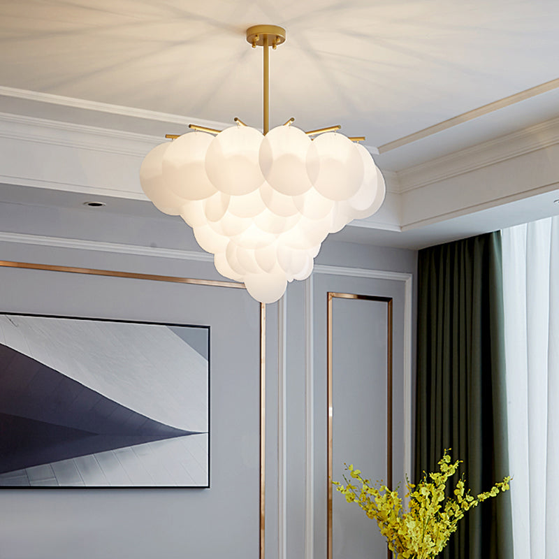 Simple Chandelier Lighting Fixture Modern Pendant Light with Acrylic Shade for Bedroom