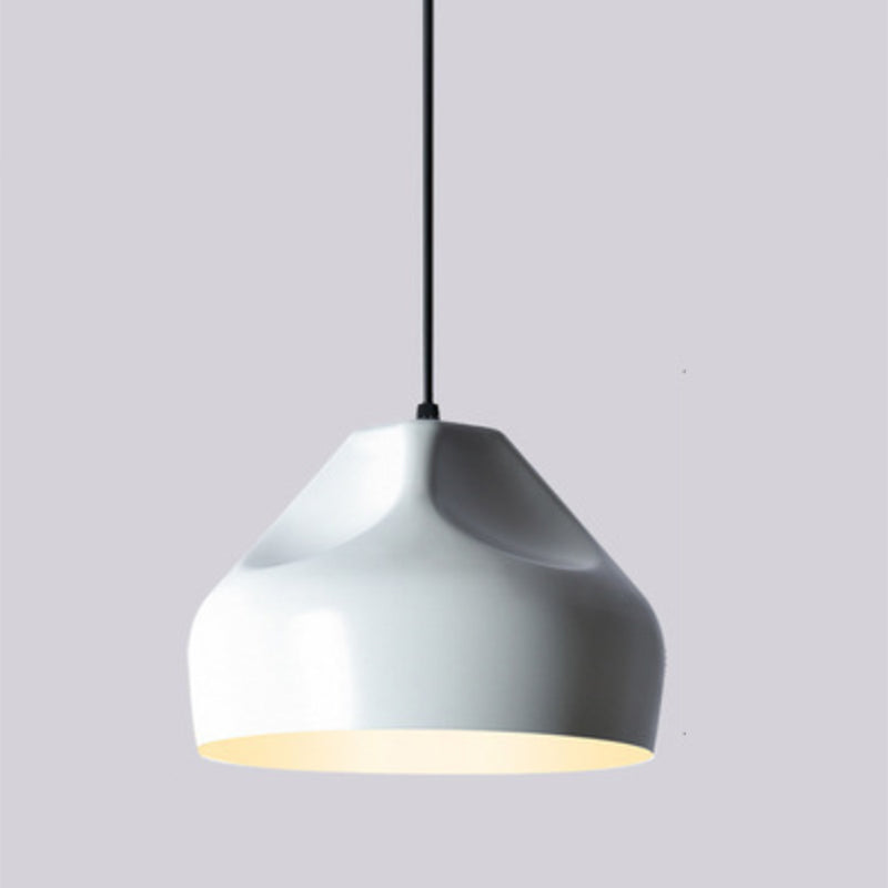Macaron Single-Bulb Pendant lampe Aluminium Géométrique Hanging Light pour salle à manger