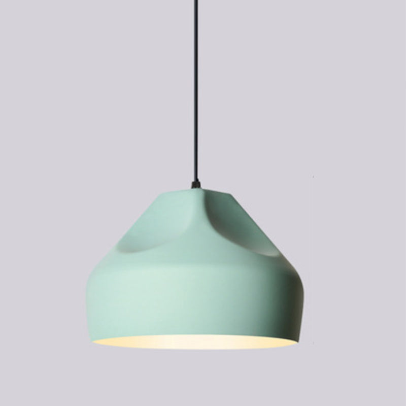 Macaron Single-Bulb Pendant lampe Aluminium Géométrique Hanging Light pour salle à manger