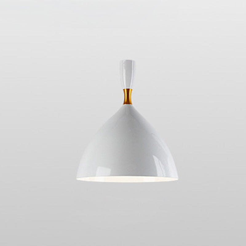 Macaron Style 1-Bulb Pendant Pendant Metal Teardrop en forme de lumière suspendue pour salle à manger