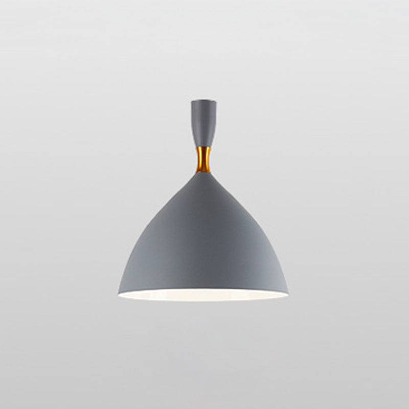 Macaron Style 1-Bulb Pendant Pendant Metal Teardrop en forme de lumière suspendue pour salle à manger