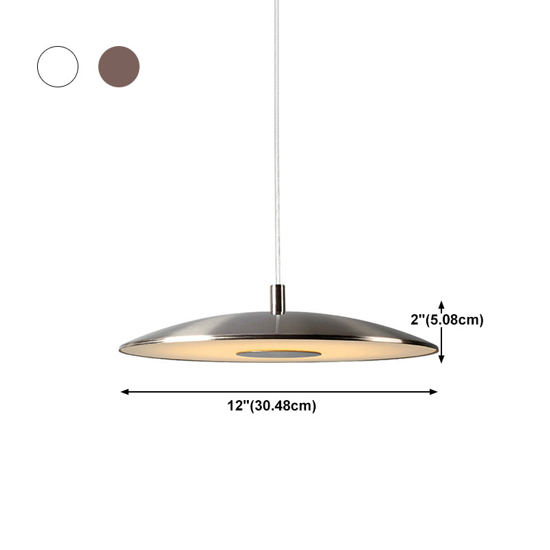 Metal Dome Suspension Lamp Minimalist LED Pendant Lighting for Dining Room