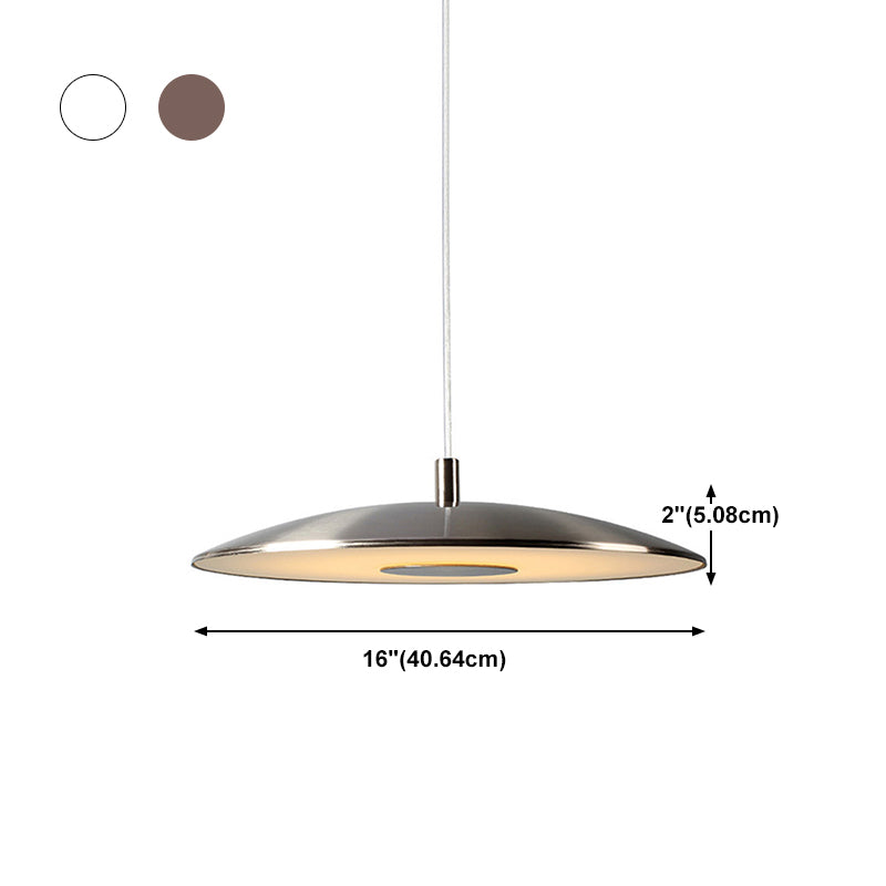Metal Dome Suspension Lamp Minimalist LED Pendant Lighting for Dining Room