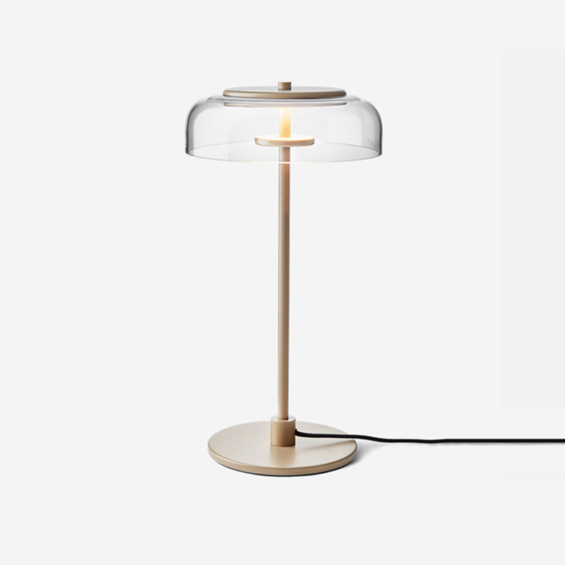 Modern Desk Lamp Household Desk Lighting Fixture with Glass Shade for Bedroom