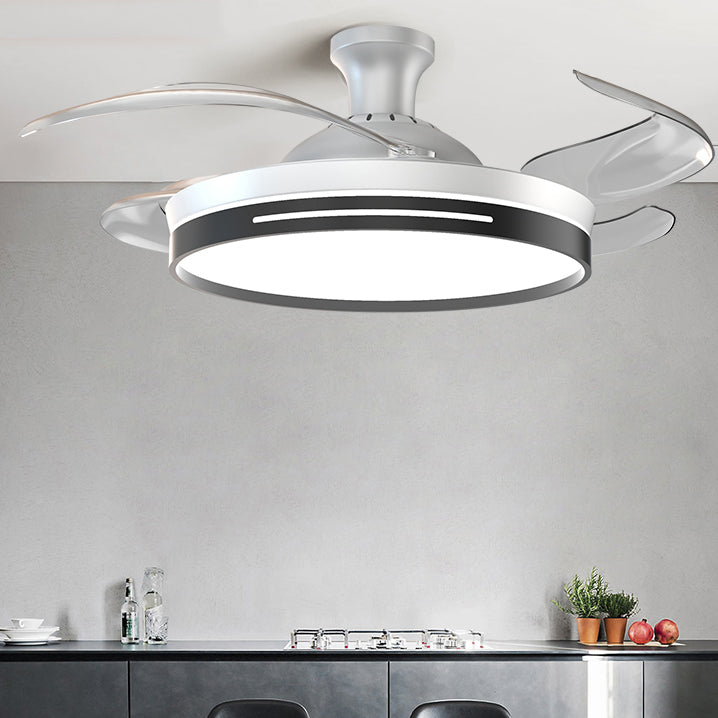 Ventola a led contemporanea luce leggero minimalista a filo per soggiorno
