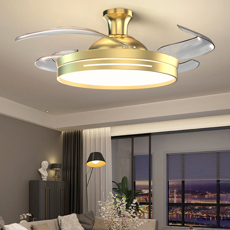 Ventola a led contemporanea luce leggero minimalista a filo per soggiorno