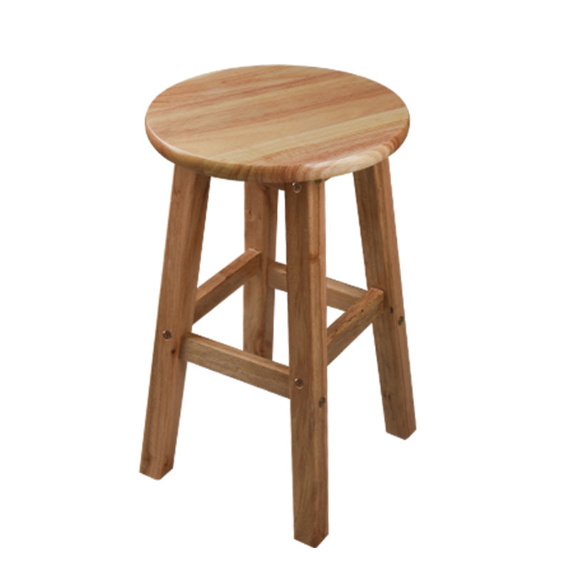 Taburete moderno de barra sin respaldo de madera de roble interior de la madera natural encimera
