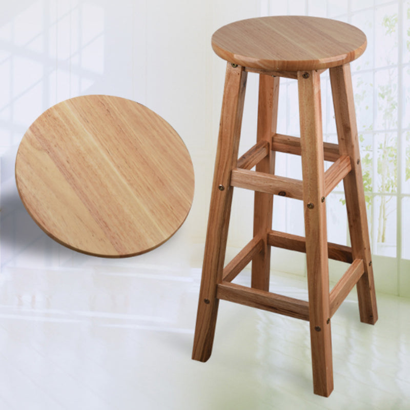 Taburete moderno de barra sin respaldo de madera de roble interior de la madera natural encimera