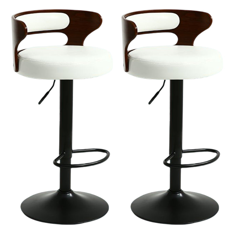 Modern Rotatable Backrest Counter Stool Steel Household Bar Stool with Cushion and Pedal