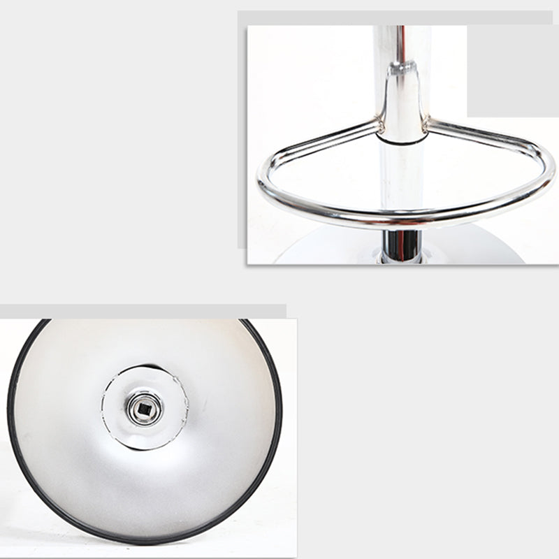 Modern Rotatable Backrest Counter Stool Steel Household Bar Stool with Cushion and Pedal