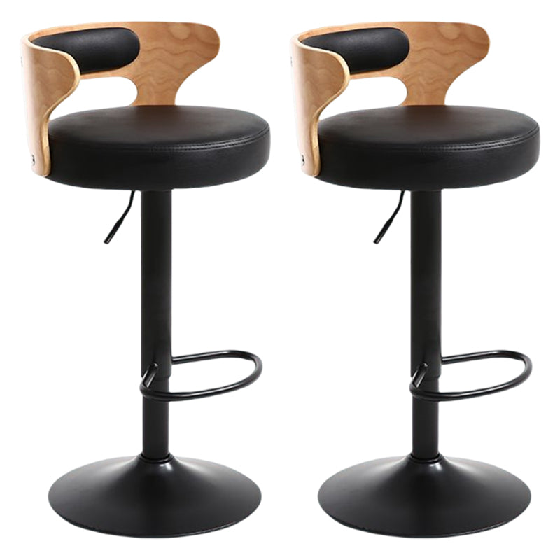Modern Rotatable Backrest Counter Stool Steel Household Bar Stool with Cushion and Pedal
