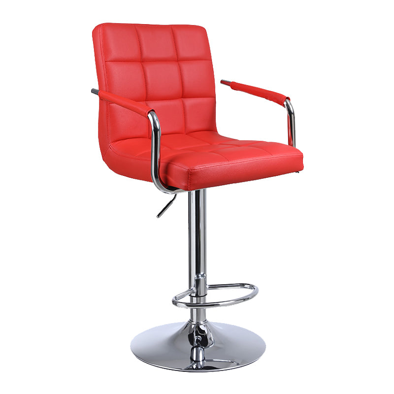 Indoor Modern Adjustable Bar Stool Footrest Bucket Backrest Swivel Counter Stool
