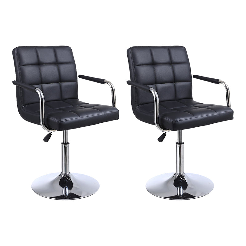 Indoor Modern Adjustable Bar Stool Footrest Bucket Backrest Swivel Counter Stool