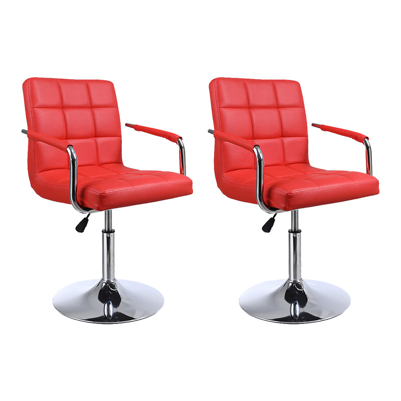 Indoor Modern Adjustable Bar Stool Footrest Bucket Backrest Swivel Counter Stool