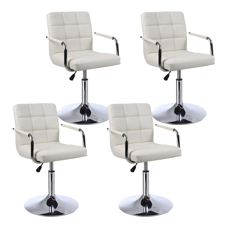 Indoor Modern Adjustable Bar Stool Footrest Bucket Backrest Swivel Counter Stool