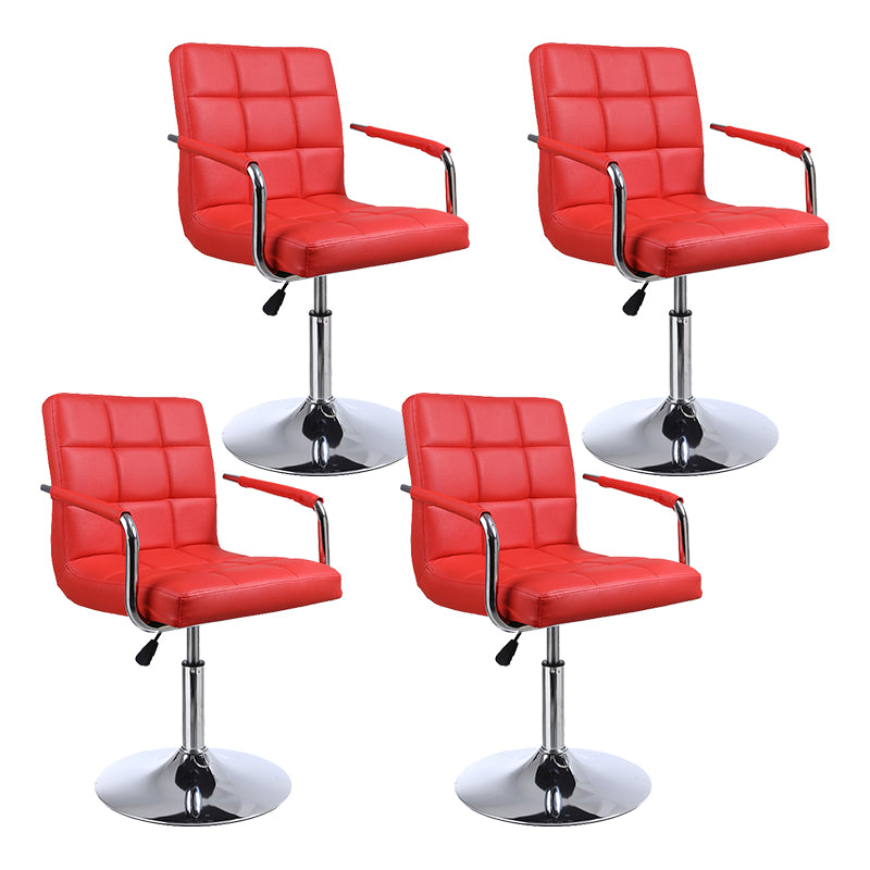 Indoor Modern Adjustable Bar Stool Footrest Bucket Backrest Swivel Counter Stool