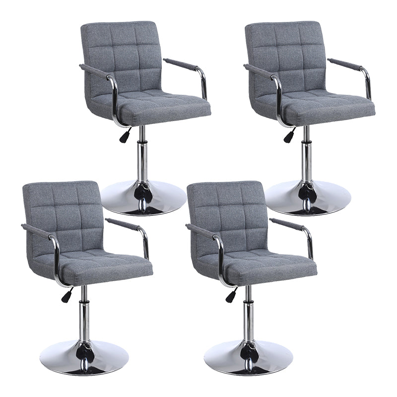 Indoor Modern Adjustable Bar Stool Footrest Bucket Backrest Swivel Counter Stool