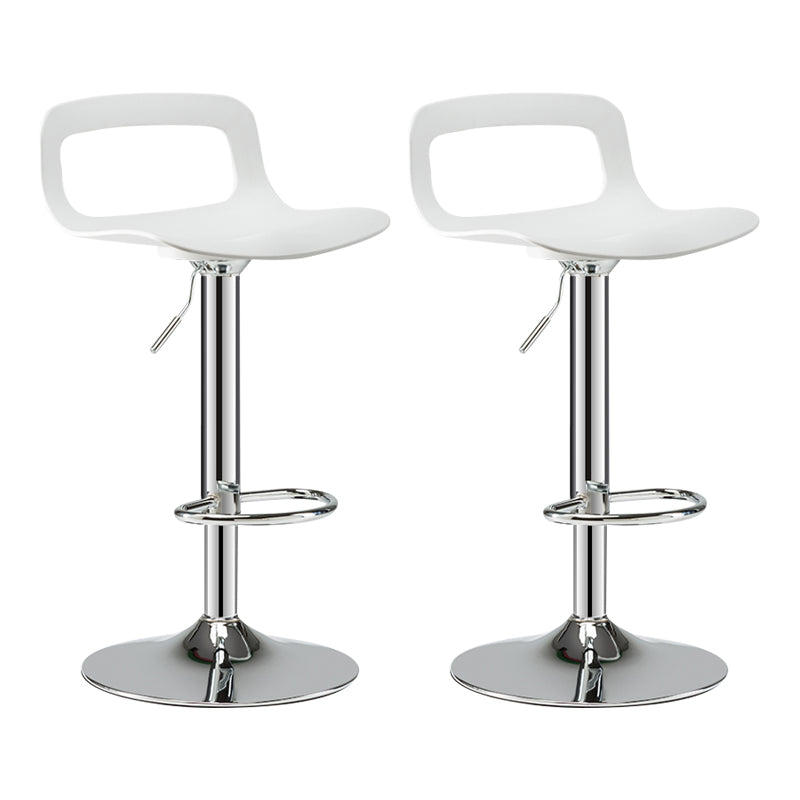 Modern Adjustable Swivel Bar Stool Low Back Plastic Bar and Counter Stool